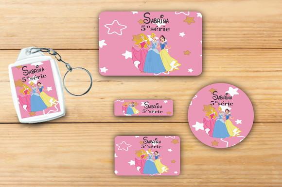 Adesivos Escolar+ Chaveiro Acrilico -princesas-mod 3