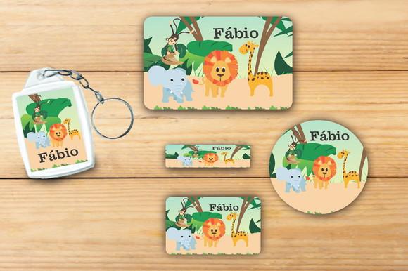 Adesivos Escolar+ Chaveiro Acrilico -safari-mod 2