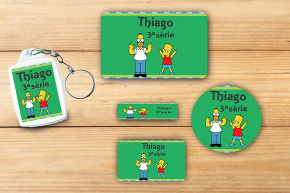 Adesivos Escolar+ Chaveiro Acrilico -simpson-mod 4