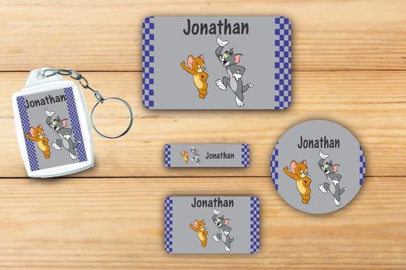 Adesivos Escolar+ Chaveiro Acrilico -tom e Jerry-mod 3