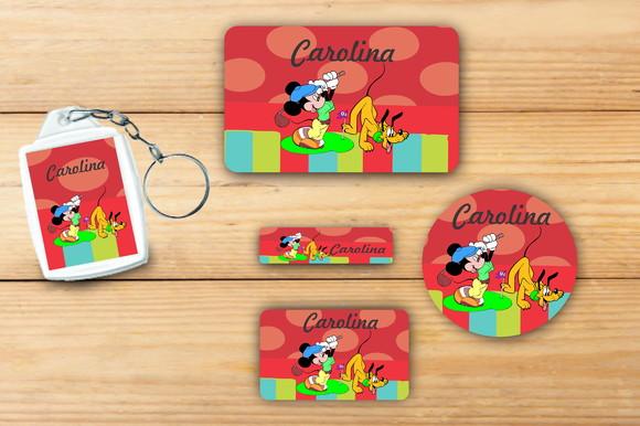 Adesivos Escolar+ Chaveiro Acrilico -turma do Mickey-mod 3