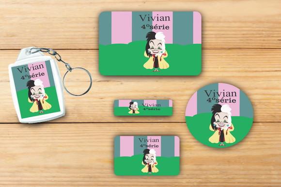 Adesivos Escolar+ Chaveiro Acrilico -vilões-modelo 2