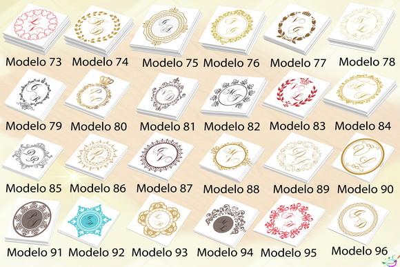 Adesivos Quadrados- Monogramas Tradicionais
