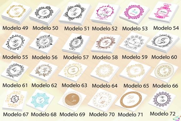 Adesivos Quadrados- Monogramas Tradicionais