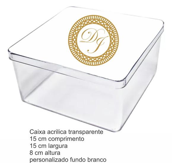 Caixa Acrilica 15x15x8-monograma 41