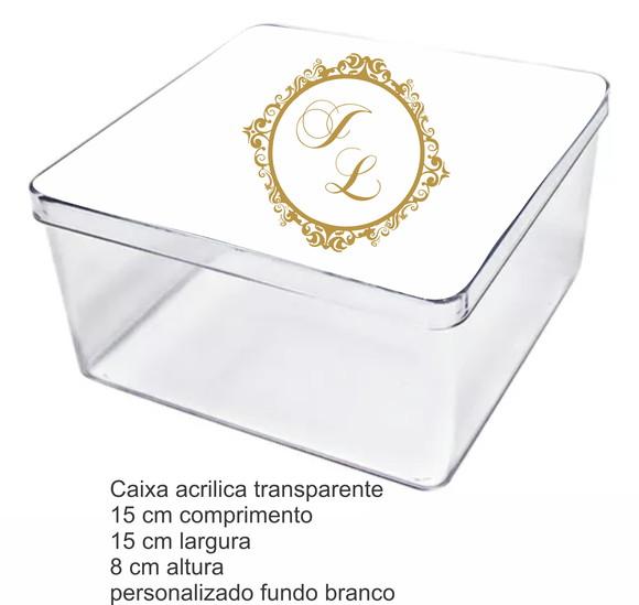 Caixa Acrilica 15x15x8-monograma 45