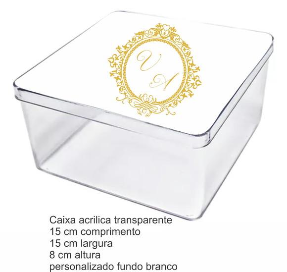 Caixa Acrilica 15x15x8-monograma 48