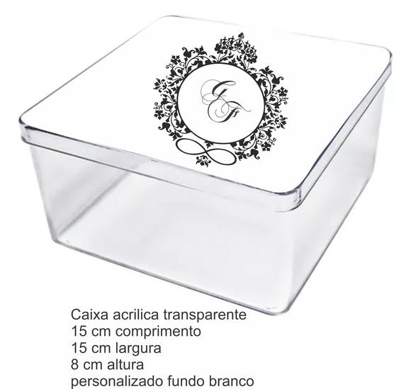Caixa Acrilica 15x15x8-monograma 50