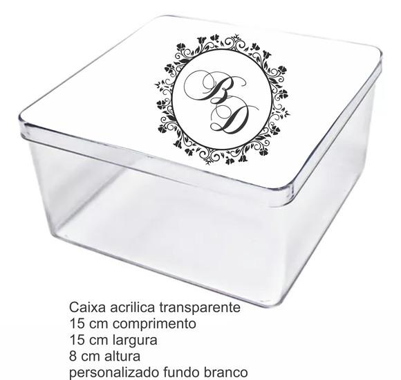 Caixa Acrilica 15x15x8-monograma 55