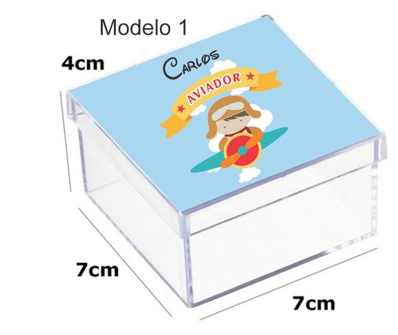 Caixa Acrilica 7x7x4- Aviador