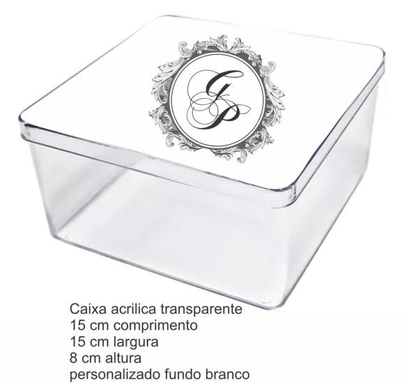Caixa Acrilica 15x15x8-monograma 60