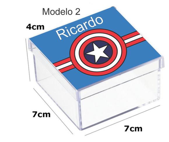 Caixa Acrilica 7x7x4- Capitão America