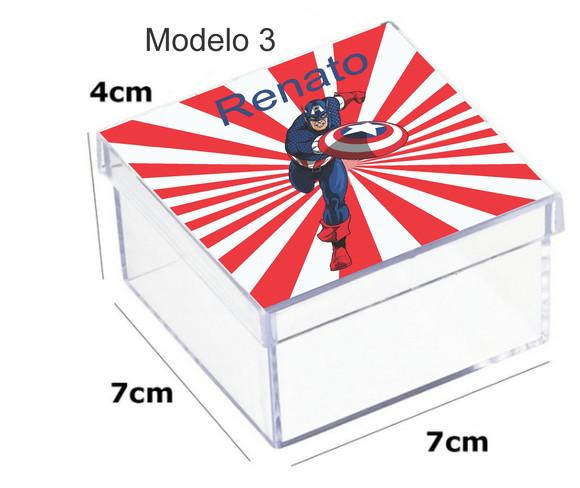 Caixa Acrilica 7x7x4- Capitão America
