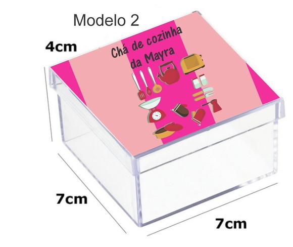 Caixa Acrilica 7x7x4- Chá de Cozinha/panela