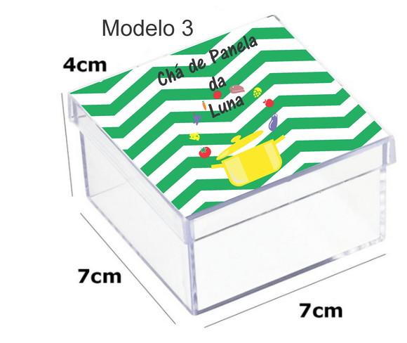 Caixa Acrilica 7x7x4- Chá de Cozinha/panela