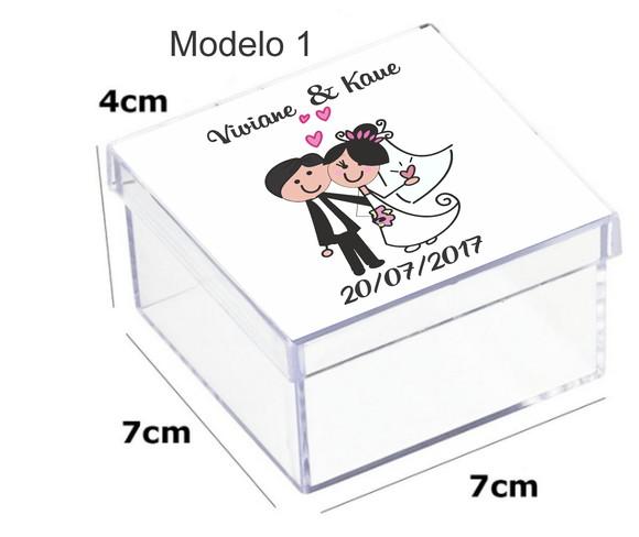 Caixa Acrilica 7x7x4- Casal