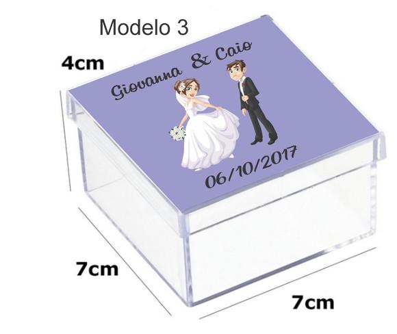 Caixa Acrilica 7x7x4- Casal