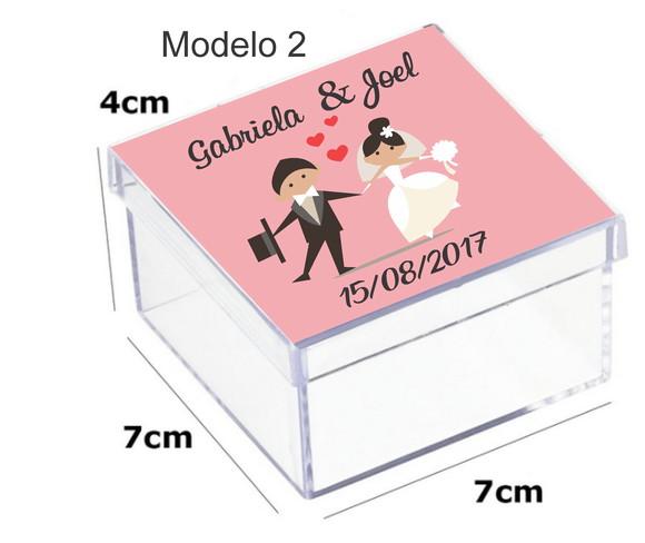 Caixa Acrilica 7x7x4- Casal