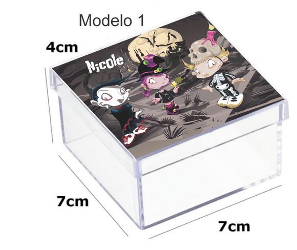 Caixa Acrilica 7x7x4- Halloween#1