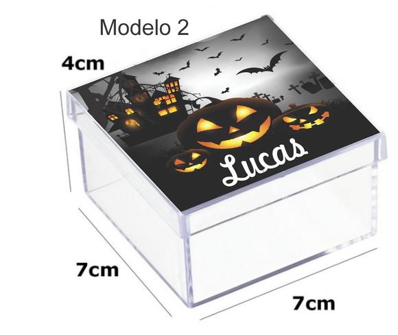 Caixa Acrilica 7x7x4- Halloween#1
