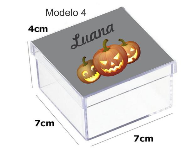 Caixa Acrilica 7x7x4- Halloween#2