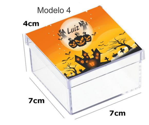 Caixa Acrilica 7x7x4- Halloween#1