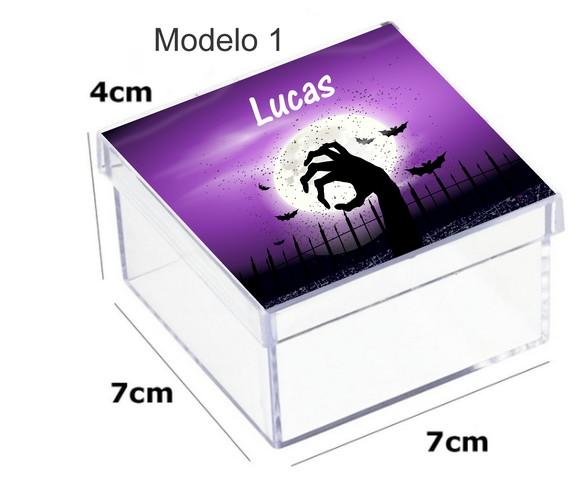 Caixa Acrilica 7x7x4- Halloween#2