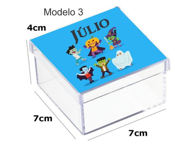 Caixa Acrilica 7x7x4- Halloween#2