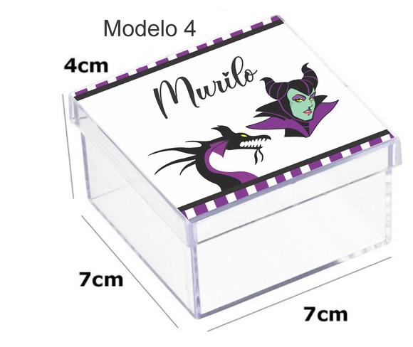 Caixa Acrilica 7x7x4- Malévola