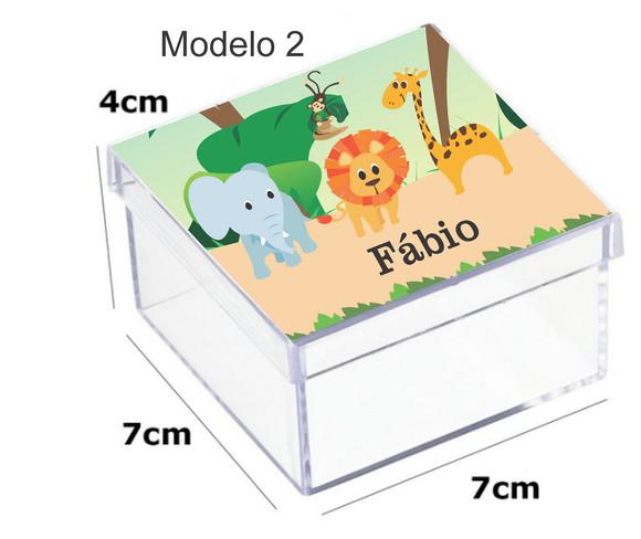 Caixa Acrilica 7x7x4- Safari