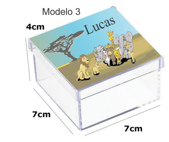 Caixa Acrilica 7x7x4- Safari
