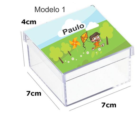 Caixa Acrilica 7x7x4- Pipa e Catavento