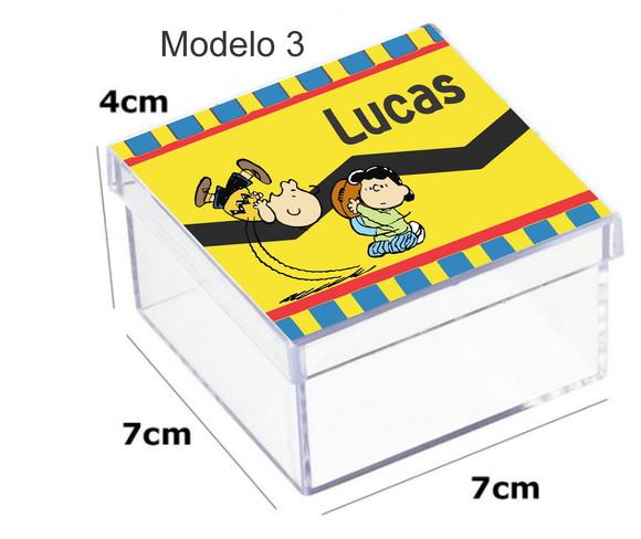 Caixa Acrilica 7x7x4- Snoopy