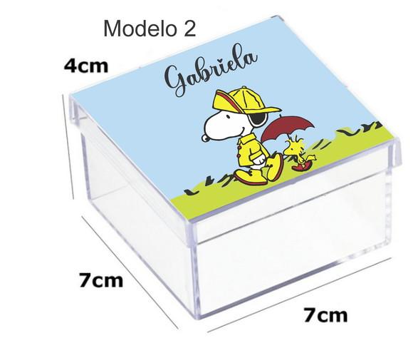 Caixa Acrilica 7x7x4- Snoopy