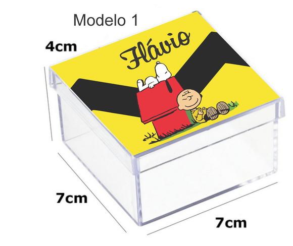 Caixa Acrilica 7x7x4- Snoopy