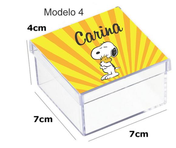 Caixa Acrilica 7x7x4- Snoopy