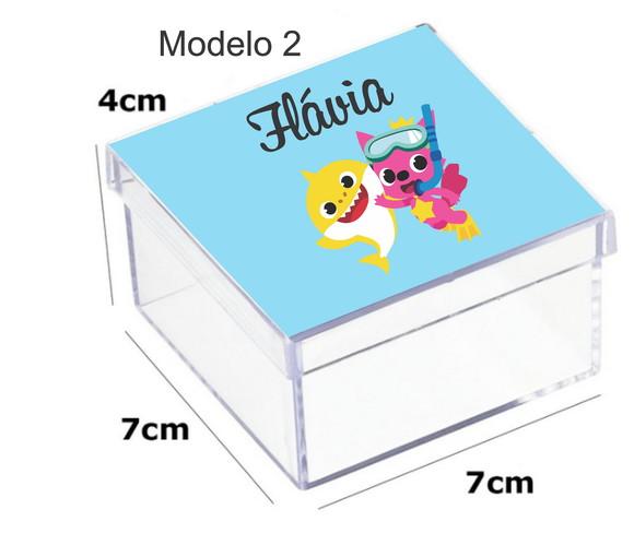 Caixa Acrilica 7x7x4-baby Shark