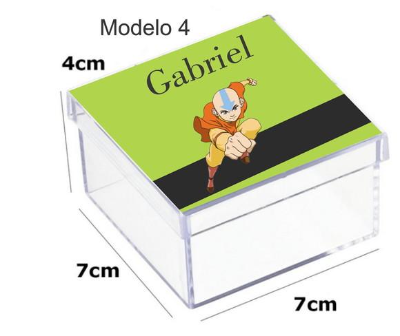 Caixa Acrilica 7x7x4-avatar Aang