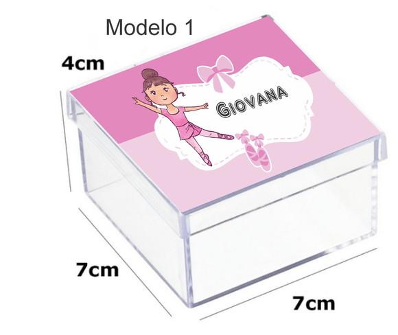 Caixa Acrilica 7x7x4-bailarina