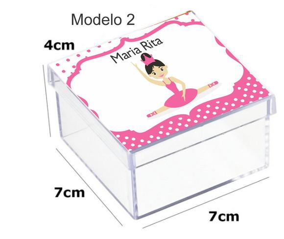 Caixa Acrilica 7x7x4-bailarina