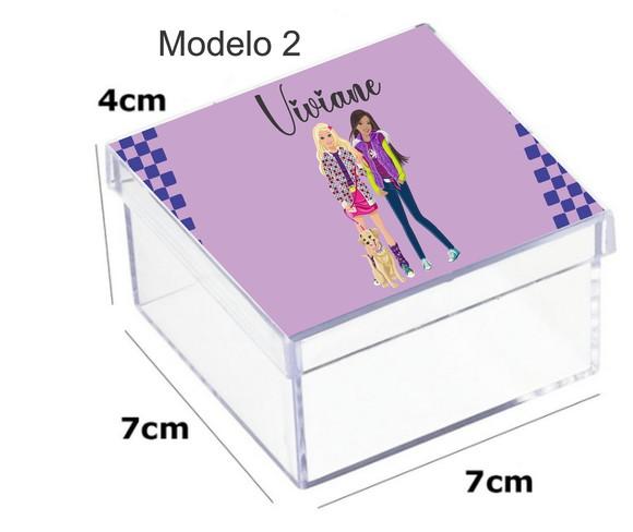Caixa Acrilica 7x7x4-barbie