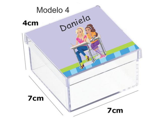Caixa Acrilica 7x7x4-barbie