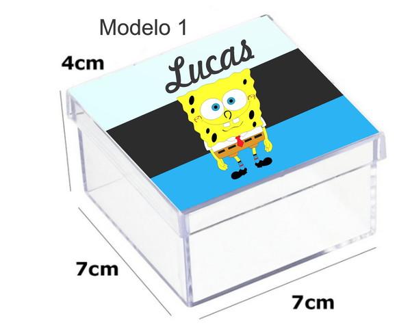 Caixa Acrilica 7x7x4-bob Esponja