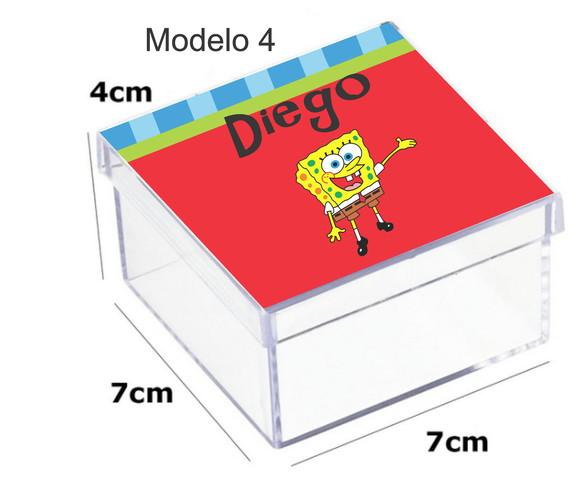 Caixa Acrilica 7x7x4-bob Esponja