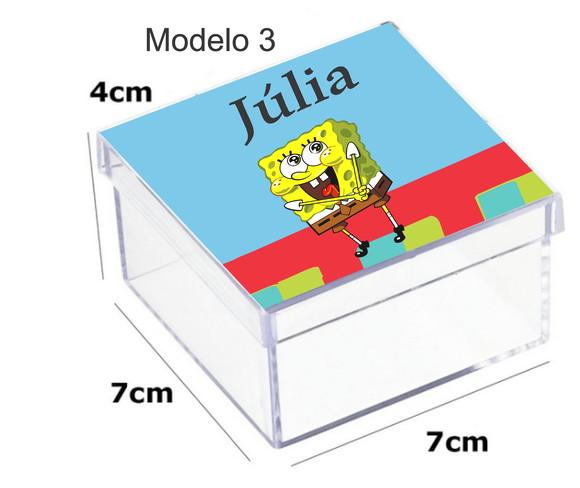 Caixa Acrilica 7x7x4-bob Esponja