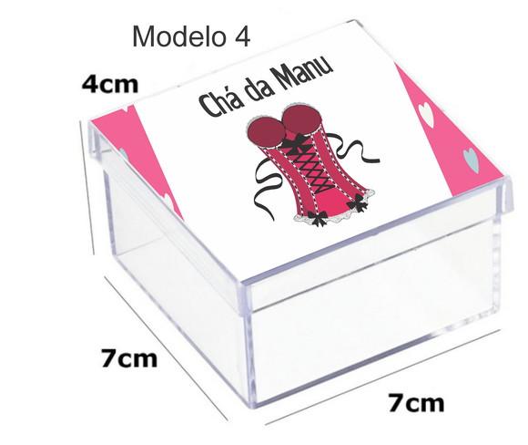 Caixa Acrilica 7x7x4-chá de Lingerie