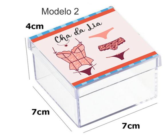 Caixa Acrilica 7x7x4-chá de Lingerie