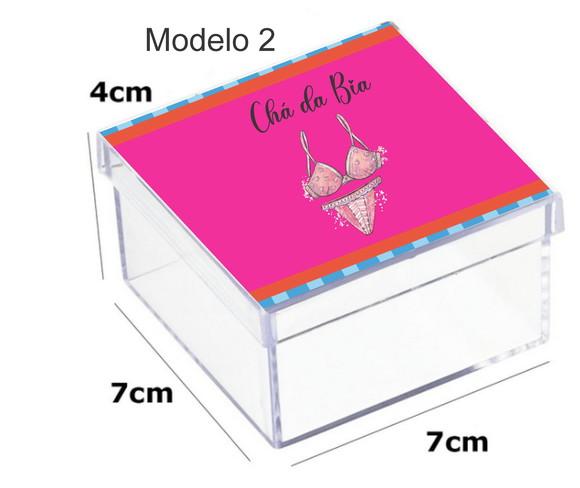 Caixa Acrilica 7x7x4-chá de Lingerie