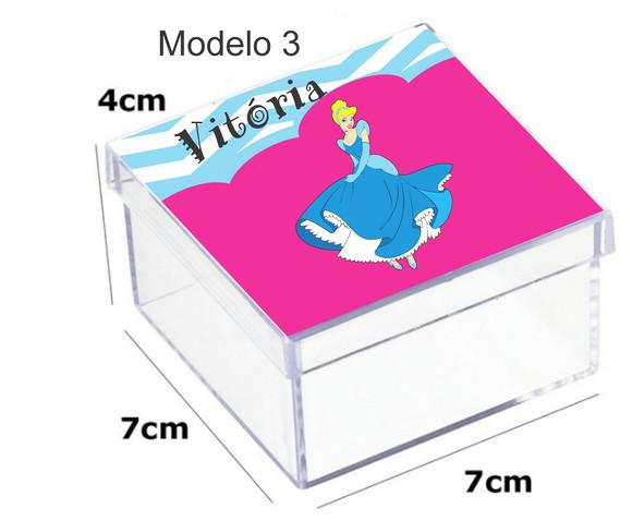 Caixa Acrilica 7x7x4-cinderela