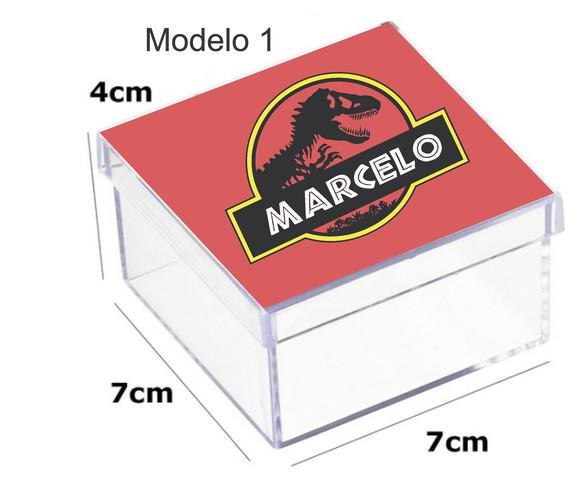 Caixa Acrilica 7x7x4-dinossauros